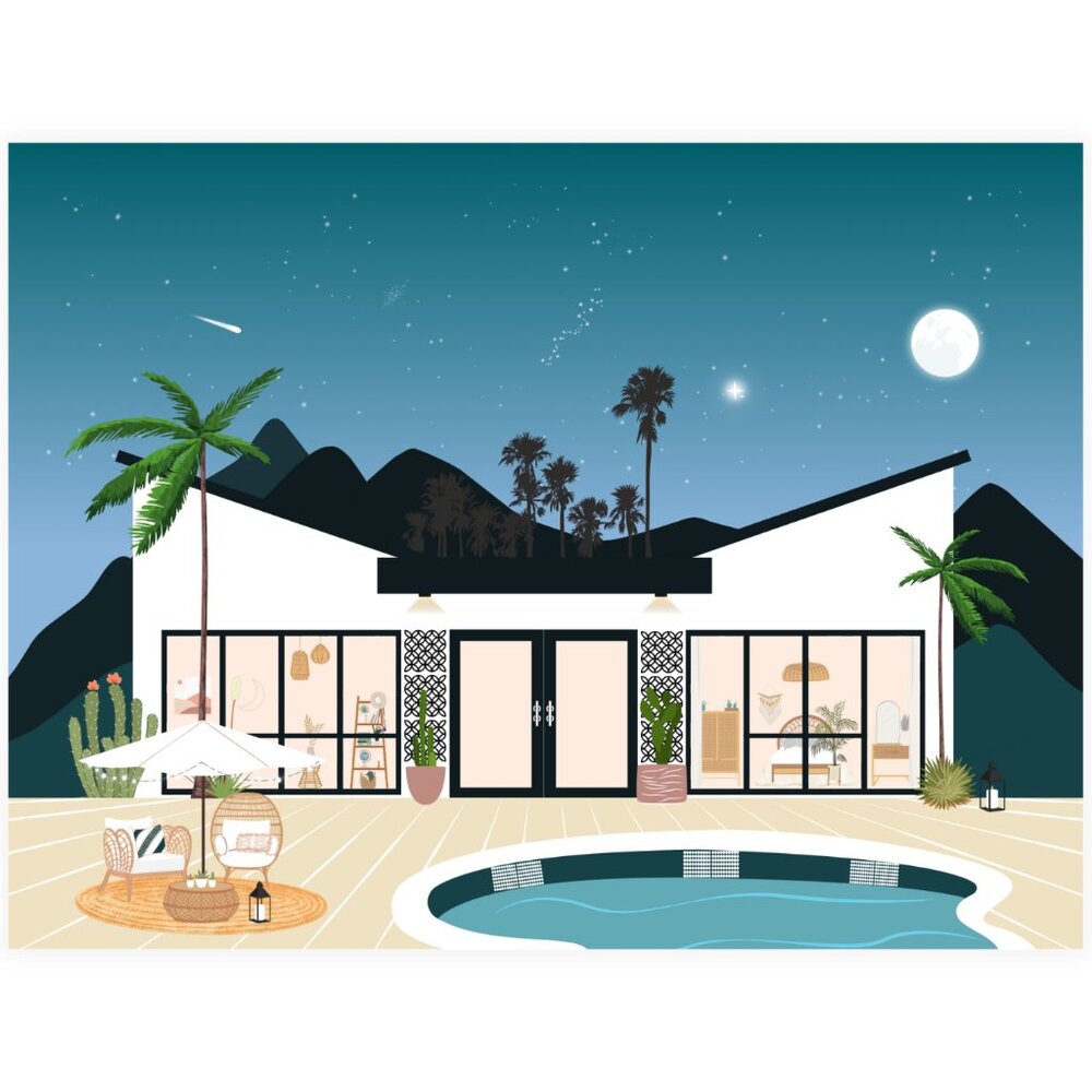 Desert Wall Art, Boho Poster, Boho Art, Boho House - BRAND NEW, 24" W x 18" H